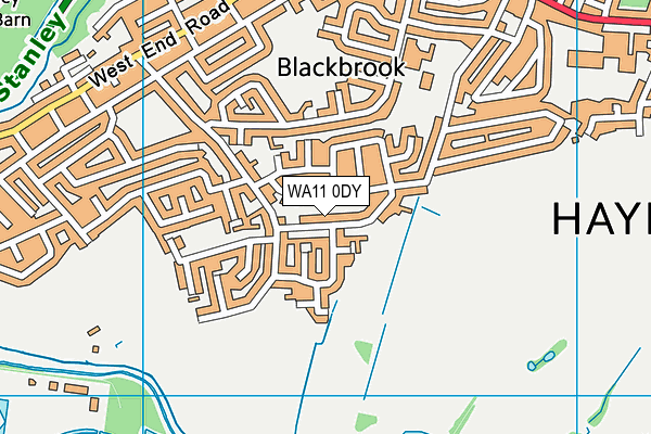 WA11 0DY map - OS VectorMap District (Ordnance Survey)