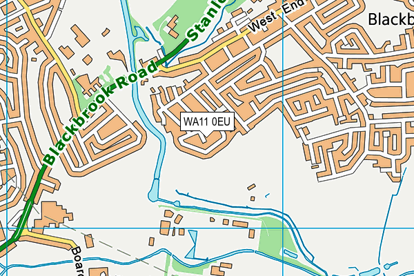 WA11 0EU map - OS VectorMap District (Ordnance Survey)