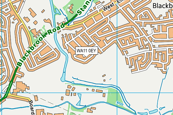 WA11 0EY map - OS VectorMap District (Ordnance Survey)