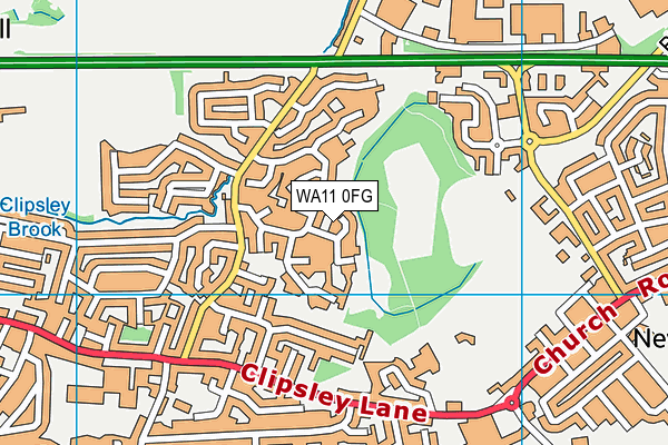 WA11 0FG map - OS VectorMap District (Ordnance Survey)