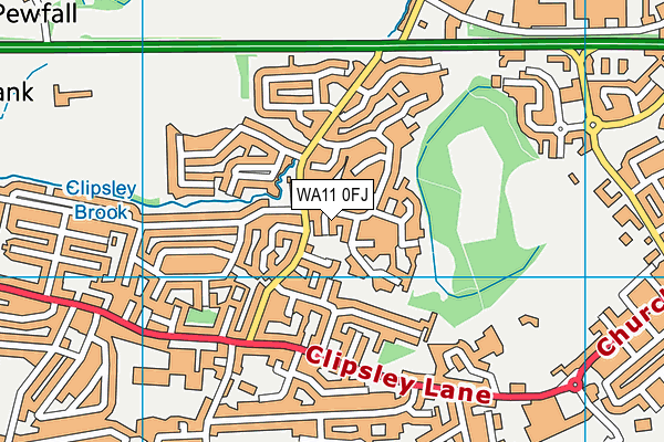WA11 0FJ map - OS VectorMap District (Ordnance Survey)