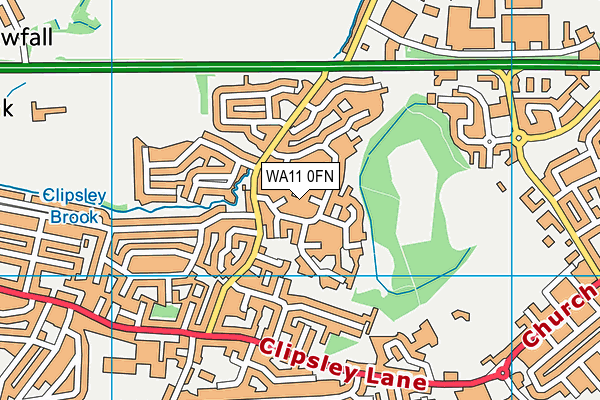 WA11 0FN map - OS VectorMap District (Ordnance Survey)