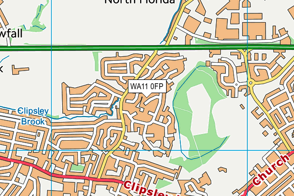 WA11 0FP map - OS VectorMap District (Ordnance Survey)