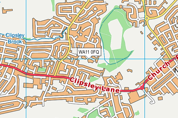 WA11 0FQ map - OS VectorMap District (Ordnance Survey)