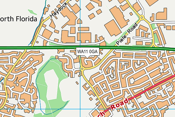 WA11 0GA map - OS VectorMap District (Ordnance Survey)