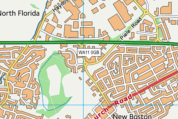 WA11 0GB map - OS VectorMap District (Ordnance Survey)