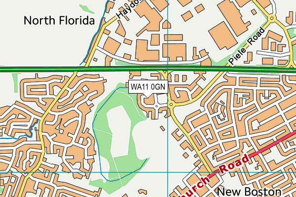 WA11 0GN map - OS VectorMap District (Ordnance Survey)