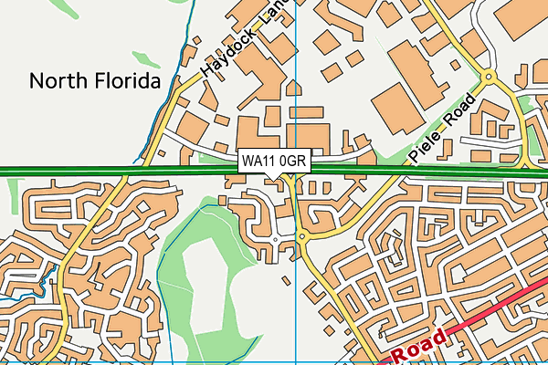 WA11 0GR map - OS VectorMap District (Ordnance Survey)