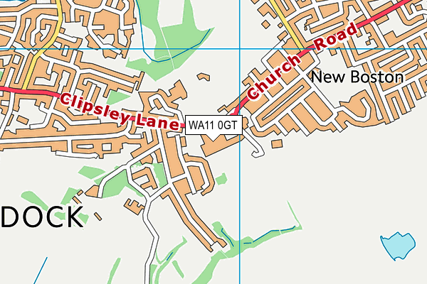 WA11 0GT map - OS VectorMap District (Ordnance Survey)