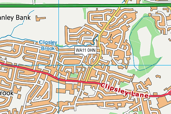 WA11 0HN map - OS VectorMap District (Ordnance Survey)