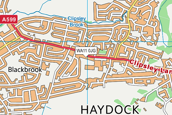 Outwood Academy Haydock map (WA11 0JG) - OS VectorMap District (Ordnance Survey)