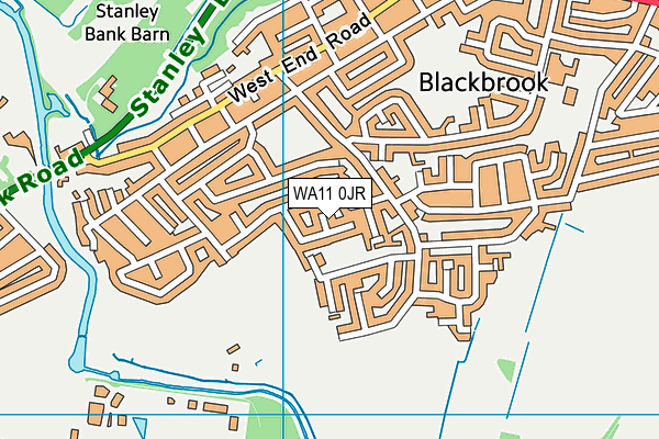 WA11 0JR map - OS VectorMap District (Ordnance Survey)