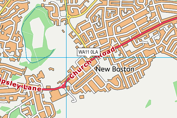 WA11 0LA map - OS VectorMap District (Ordnance Survey)