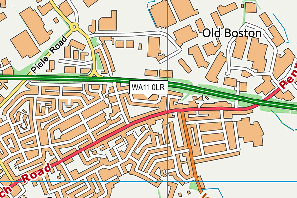 WA11 0LR map - OS VectorMap District (Ordnance Survey)