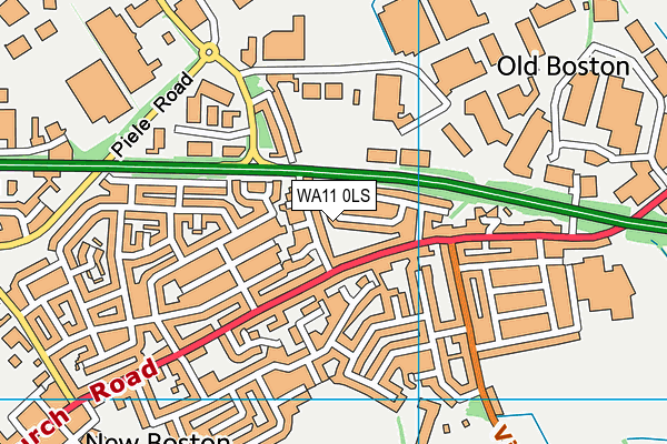 WA11 0LS map - OS VectorMap District (Ordnance Survey)