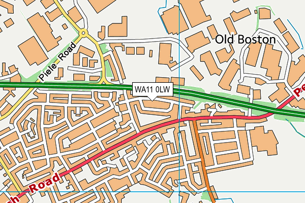 WA11 0LW map - OS VectorMap District (Ordnance Survey)