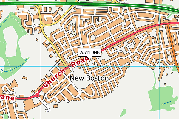 WA11 0NB map - OS VectorMap District (Ordnance Survey)