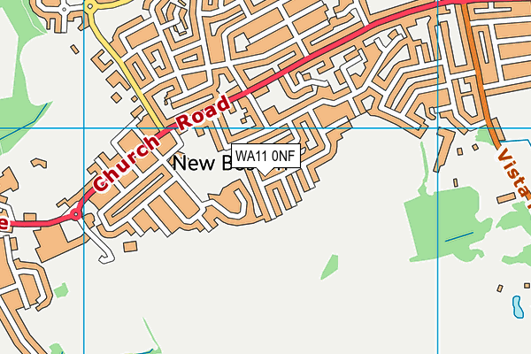 WA11 0NF map - OS VectorMap District (Ordnance Survey)