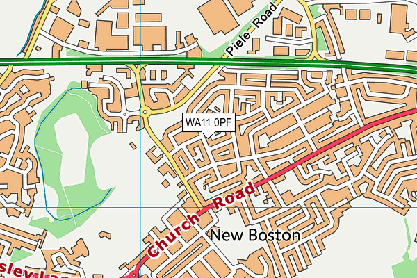 WA11 0PF map - OS VectorMap District (Ordnance Survey)