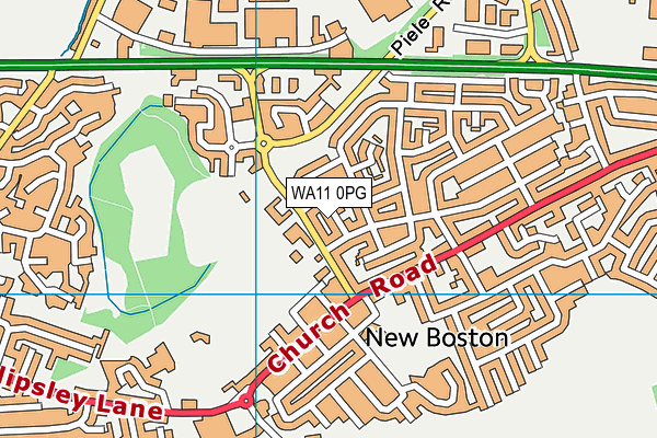 WA11 0PG map - OS VectorMap District (Ordnance Survey)