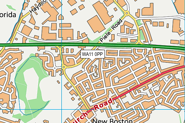 WA11 0PP map - OS VectorMap District (Ordnance Survey)