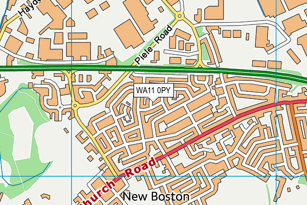 WA11 0PY map - OS VectorMap District (Ordnance Survey)