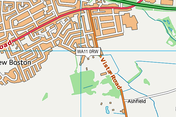 WA11 0RW map - OS VectorMap District (Ordnance Survey)