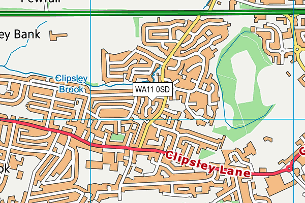 WA11 0SD map - OS VectorMap District (Ordnance Survey)
