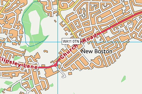 WA11 0TN map - OS VectorMap District (Ordnance Survey)