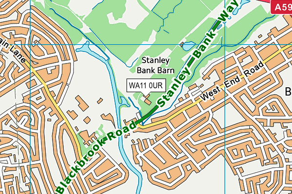 WA11 0UR map - OS VectorMap District (Ordnance Survey)