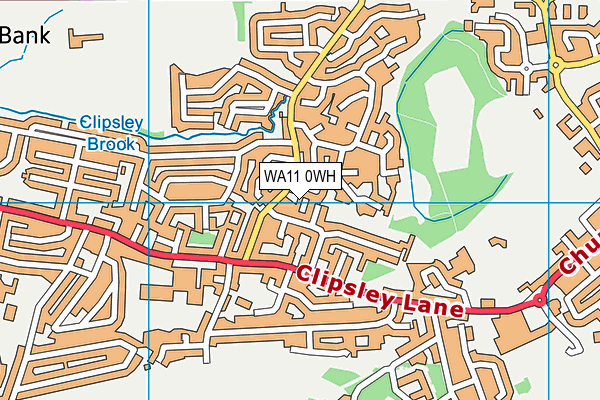 WA11 0WH map - OS VectorMap District (Ordnance Survey)
