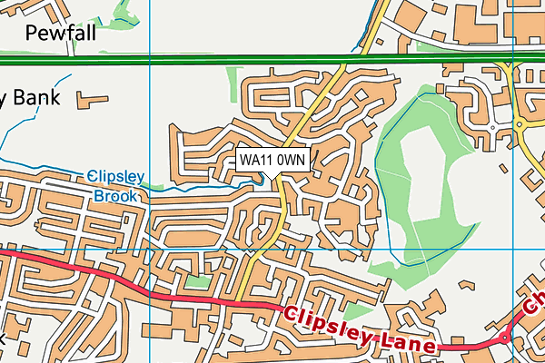 WA11 0WN map - OS VectorMap District (Ordnance Survey)