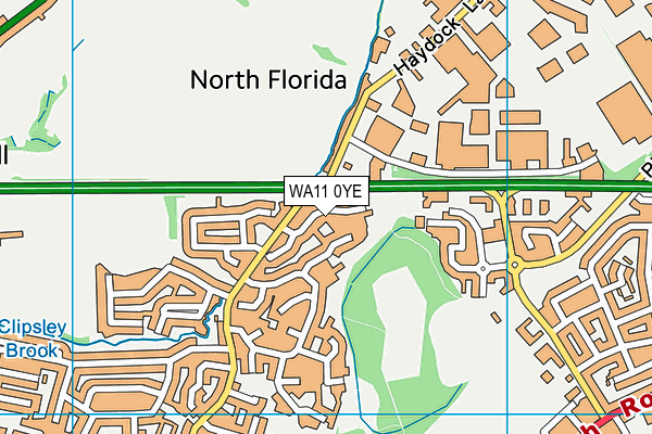 WA11 0YE map - OS VectorMap District (Ordnance Survey)