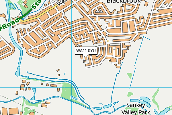 WA11 0YU map - OS VectorMap District (Ordnance Survey)