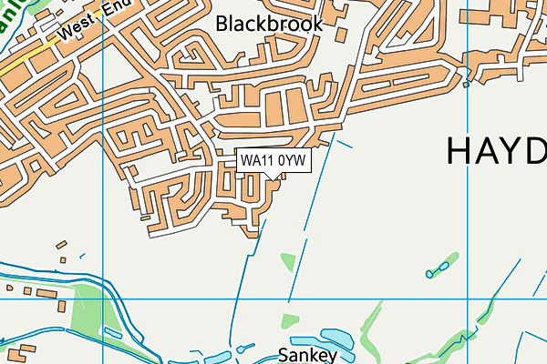 WA11 0YW map - OS VectorMap District (Ordnance Survey)