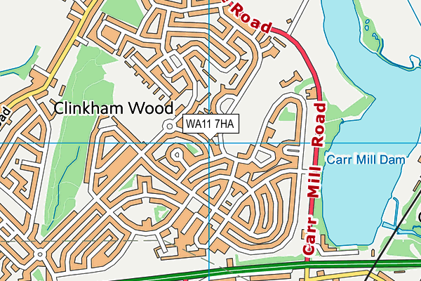 WA11 7HA map - OS VectorMap District (Ordnance Survey)