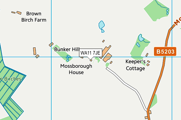 WA11 7JE map - OS VectorMap District (Ordnance Survey)