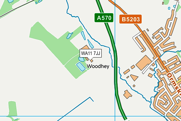 WA11 7JJ map - OS VectorMap District (Ordnance Survey)