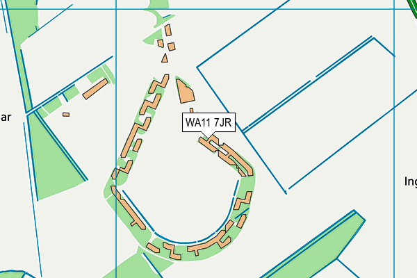 WA11 7JR map - OS VectorMap District (Ordnance Survey)