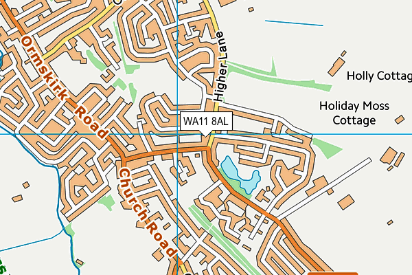 WA11 8AL map - OS VectorMap District (Ordnance Survey)