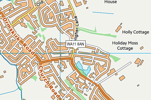 WA11 8AN map - OS VectorMap District (Ordnance Survey)