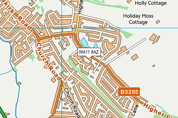 WA11 8AZ map - OS VectorMap District (Ordnance Survey)