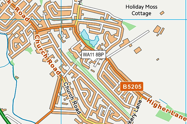 WA11 8BP map - OS VectorMap District (Ordnance Survey)