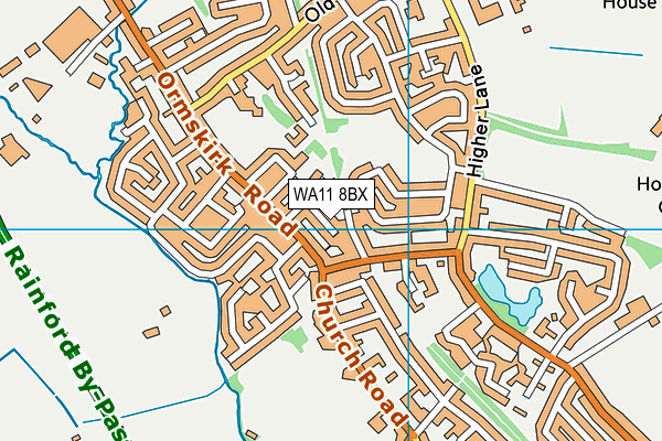 WA11 8BX map - OS VectorMap District (Ordnance Survey)