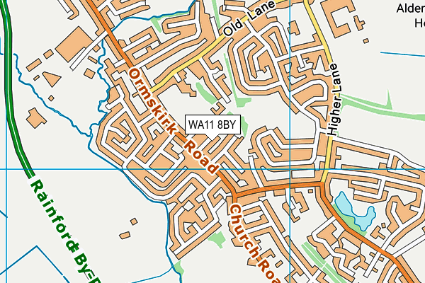 WA11 8BY map - OS VectorMap District (Ordnance Survey)