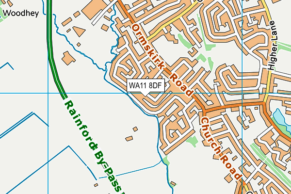 WA11 8DF map - OS VectorMap District (Ordnance Survey)