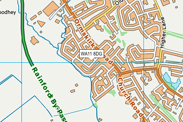 WA11 8DG map - OS VectorMap District (Ordnance Survey)