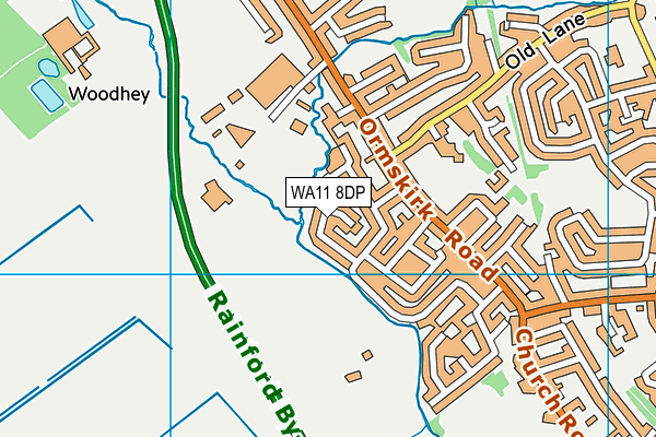 WA11 8DP map - OS VectorMap District (Ordnance Survey)