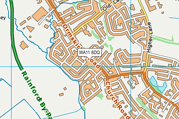 WA11 8DQ map - OS VectorMap District (Ordnance Survey)