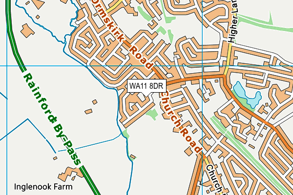 WA11 8DR map - OS VectorMap District (Ordnance Survey)